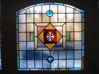 stained glass door panel