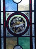 Victorian stained glass birds