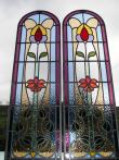 stained glass door